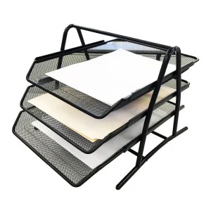 Charola Organizadora Nextep 3 Niveles Malla Metálica Negro