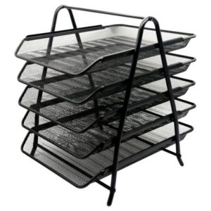 Charola Organizadora Nextep 5 Niveles Malla Metálica Negro